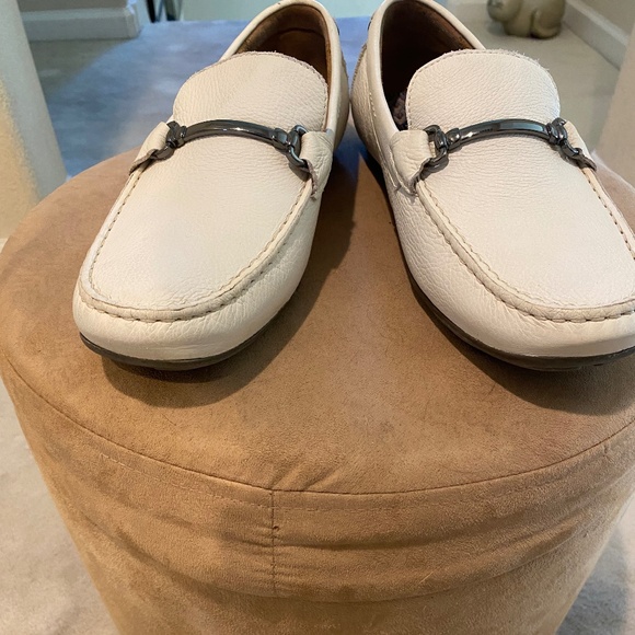 Men's White Leather Alfani Shoes - Picture 3 of 6